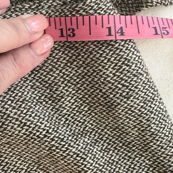 J Jill Wool Blend Fringe Edged Skirt Size 6 Petite Tweed Academia New Preppy - Picture 9 of 9